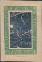 1935 "A Prezmysl-i Légiposta 20. évfordulója emlékére 1915-1935" emléklap levélzáróval