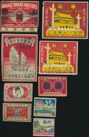 9 db kínai gyufacímke / 9 Chinese match labels