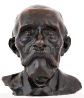 Emile-Louis Picault (1833-1915): Idős férfi portréja. Bronz, jelzett, talapzat nélkül, m: 26 cm (tal...