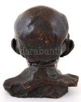 Emile-Louis Picault (1833-1915): Idős férfi portréja. Bronz, jelzett, talapzat nélkül, m: 26 cm (tal...