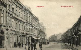 Miskolc, Széchenyi utca, Merkl Gyula vaskereskedése, Cipőgyár főraktára