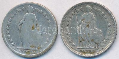 Svájc 1898B 1/2Fr Ag + 1920B 1/2Fr Ag T:2,3
Switzerland 1898B 1/2 Franc Ag + 1920B 1/2 Franc Ag C:XF...