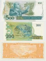 Brazília 1954-1958. 1C (4x) + 1956-1958. 2C (4x) + 1987. 500C (3x) + 1989. 200C T:I,I-
Brazil 1954-1...