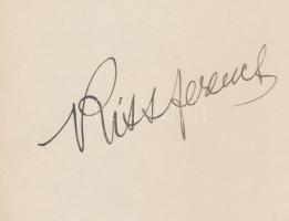 Kiss Ferenc (1893-1978) színésznek, a Színházművészeti Akadémia igazgatójának és Mészáros Alajos (Lo...