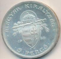 1938. 5P Ag "Szent István" T:2 
Adamo P8.1