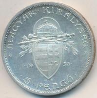 1938. 5P Ag "Szent István" T:2 kis patina
Adamo P8.1