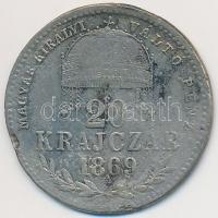 1869GYF 20kr Ag Magyar Királyi Váltó Pénz T:3 patina Adamo M11.1 