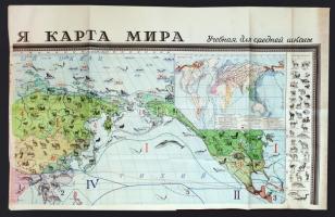 1950 Nagyméretű állatföldrajzi térképek, kiadó: CCCP, Moszkva, 70x108cm