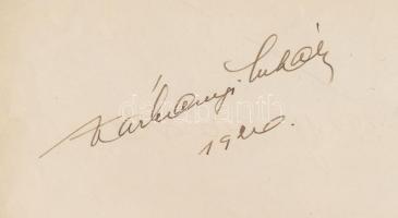 Mihályfi Károly(1857-1936), Vízváry Mariska(1877-1954) és Várkonyi Mihály(1891-1976) színészek aláír...