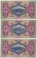 1930. 100P (3x) sorszámkövetők T:II szép papír