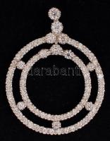 Ezüst(Ag) dupla kör alakú függőmedál cirkónia díszítéssel, jelzett, br: 5,4 g