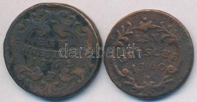 Csehország / Történelmi tartomány 1760. 1 Garas Cu + 1762P 1kr Cu Mária Terézia T:2-,3 Bohemia 1760. 1 Gröschl Cu + 1762P 1 Kreuzer Cu Maria Theresia C:VF,F