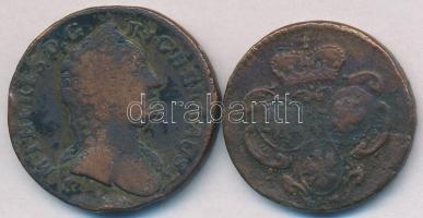 Csehország / Történelmi tartomány 1760. 1 Garas Cu + 1762P 1kr Cu "Mária Terézia" T:2-,3
...