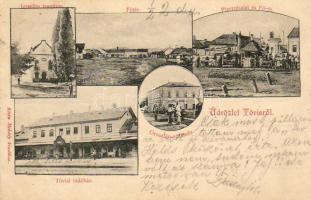 Tövis mit Synagoge und Bahnhof