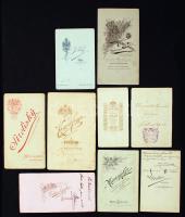 cca 1880-1900 kemény hátú portré fotók (9db), udvari fényképésztől( Mai és Társa, Zelesny,Strelisky,...