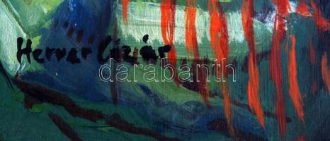 Herrer jelzéssel: Barátnők, olaj, farost, 65×48 cm