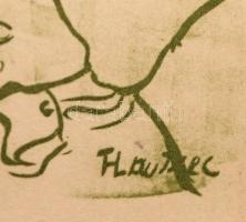 Henri de Toulouse-Lautrec (1864-1901): Az angol úr a Moulin-Rougeban, cinkográfia, jelzett a cinkogr...