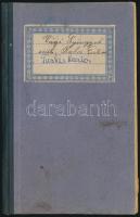 1907 Munkakönyv benne a vonatkozó szabályrendeletekkel