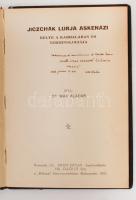 Dr. Wax Aladár: Jiczchák Lurja Askenázi helye a Kabbalában és terminológiája. DEDIKÁLT! Bp., 1933, D...