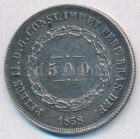 Brazília 1858. 500R Ag T:2 Brasil 1858. 500 Reis Ag C:XF