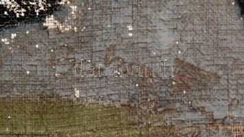 Bak jelzéssel: Szent teljes alakos képe, olaj, vászon, kis sérüléssel, 71,5×21 cm