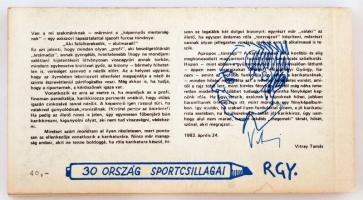 Rózsahegyi György: Karikatúra stadion. DEDIKÁLT! 1983, A szerző kiadása. Kiadói papírkötés, jó állap...