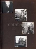 1937 Bp., Az óbudai Goldberger textilgyár kiránduló csoportjai Olaszországban, Ausztriában és Svájcban, szépen összeállított fotóalbum 228 képpel, 5x5 és 13x13 cm közötti méretekben