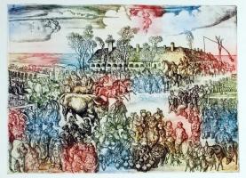 Frank János: Szabó Vladimir. Bp., 1976, Corvina. 12 db ofszet műlapot tartalmazó mappa, angol, franc...