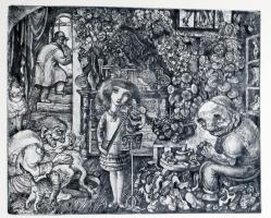 Frank János: Szabó Vladimir. Bp., 1976, Corvina. 12 db ofszet műlapot tartalmazó mappa, angol, franc...