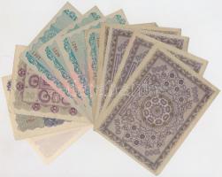 Ausztria 1922. 1K (2x) + 10K + 20K + 100K (4x) + 1000K (4x) T:I-III
Austria 1922. 1 Krone (2x) + 10 ...