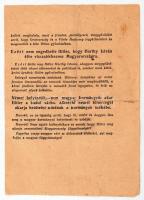 cca 1942 "Ki ölte meg Horthy fiát? - Honvéd! Horthy Miklós fiát a németek ölték meg." Néme...