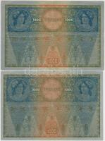 1902. 1000K piros "Deutschösterreich", hátlap rajz (2x) T:III
Adamo SK35/2