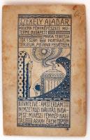 cca 1910-1920 Fiúk, keményhátú fotó Székely Aladár műterméből, hátoldalán Taiglon grafikájával díszí...