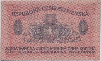 Csehszlovákia 1919. 1K T:I- hajtatlan Czechoslovakia 1919. 1 Korun T:AU undolded