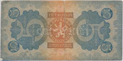 Csehszlovákia 1921. 5K T:III,III-
Czechoslovakia 1921. 5 Korun C:F,VG