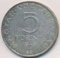 1948. 5Ft Ag "Petőfi" T:2,2-