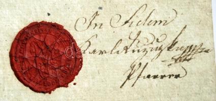 1823 Régi okmány szép állapotú viaszpecséttel és 6 Kr szignettával