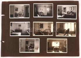 cca 1930 Felvidék, Borsi 6 db fotó albumlapokon, hátoldalt korabeli enteriör fotók 6x9 cm