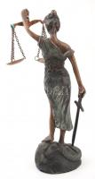 Justitia, réz, jelzés nélkül, hiányos, m:23 cm