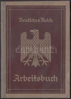 1936 Deutsches Reich Arbeitsbuch, kitöltött német birodalmi munkakönyv / 1936 Deutsches Reich Arbeitsbuch (workers ID)