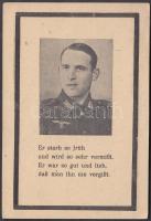 1944 A II. világháborúban ütközetben elhunyt német katona gyászjelentése és a feleségének Lettország...