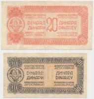 Jugoszlávia 1944. 10D + 20D T:restaurált
Yugoslavia 1944. 10 Dinara + 20 Dinara C:restored