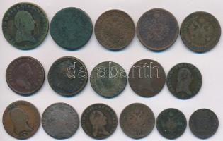 1762-1891. 16db-os krajcár tétel, közte magyar és osztrák verdejelűek is T:vegyes