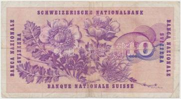 Svájc 1972. 10Fr T:III,III- ly.
Switzerland 1972. 10 Francs C:F,VG hole