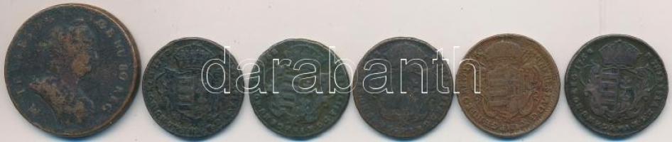 1763-1766. Rézdénár "Mária Terézia" zárt korona (5x) + 1765. PH-KM Poltura Cu "Mária ...