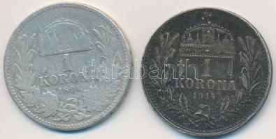 1894-1914. 1K Ag "Ferenc József" (2x) T:2-,3-