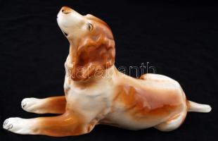 Golden retriever, kézzel festett, jelzés nélkül, hibátlan, m:16 cm, h:33 cm