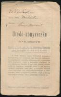 cca 1890 Jász-Nagykun-Szolnok Vármegyei útadó könyvecske 2 db