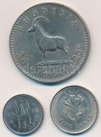 Rodézia 1964. 25c Cu-Ni + 1968. 3p Cu-Ni + 1976. 5c Cu-Ni T:2,2-
Rhodesia 1964. 25 Cents Cu-Ni + 196...