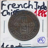 Francia Indokína 1886A 1c Br T:3 French Indo-China 1886A 1 Cent Br C:F